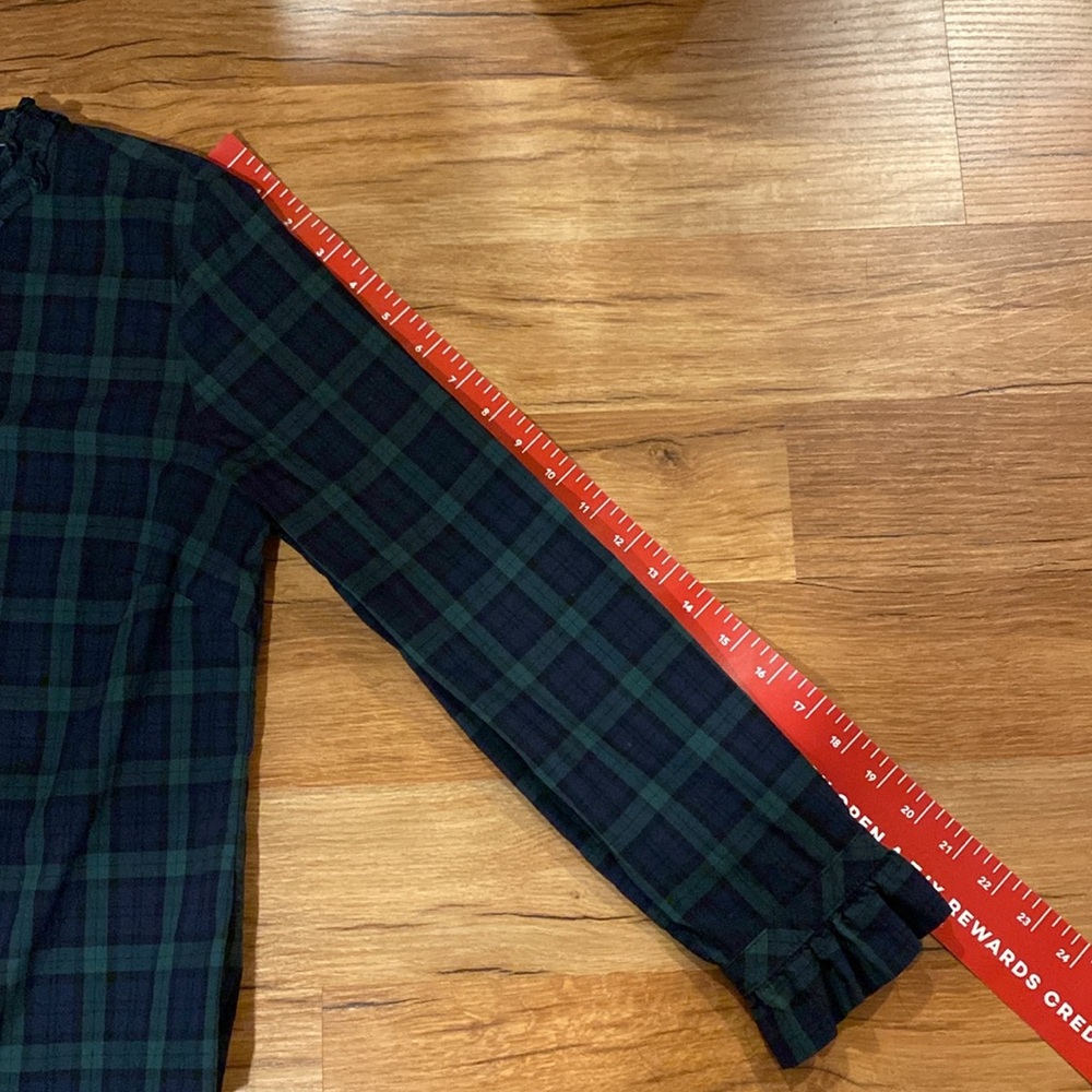 Talbots Plaid Long Sleeve Blouse - Picture 9 of 9